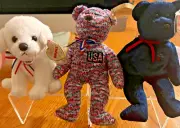 BEANIE BABIES BUNDLE, SPARKS, FIREWORKS & USA NEW, WITH TAGS AND PROTECTOR