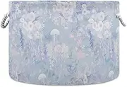 Dreamy Oceanic and Floral Pattern Pastel Color storage basket collapsable and waterproof baskets organization and storage boxes with sturdy handle Hamper Decorations 95 quart for toys tool gift