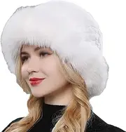 [keusyoi] Luxury Women Winter Hat Fur Russian Hats Lady Fur Cap Beanies Warm Soft Fluffy Fur Hat