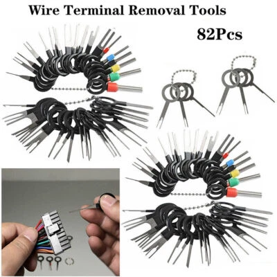 82Pcs Car Terminal Removal Tool Kit Wire connector Pin Release Extractor Puller