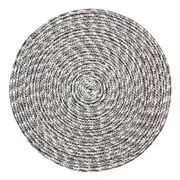 (Set of 4) Willie Grey Braided 35 Cm Dining Jute Round Placemat Tableware- Natural Weave, Eco Friendly, Plant Based, Table Mat, Dining Placemat, Dining Room Setting, Table Protector
