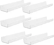 15'' Wall Mounted Bookshelf Boys and Girls Floating Shelves Acrylic Ledge Shelf Space-Saving Storage Shelves for Nursery Bedroom Bathroom