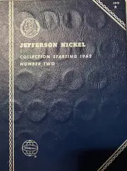 Vintage Whitman Jefferson Nickel Folder Number Two starting 1962