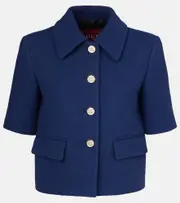 [Gucci] Gucci Cotton-blend tweed jacket AU 8 blue