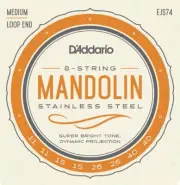 D'Addario EJS74 Mandolin Strings, Stainless Steel, Round Wound, 11-40