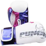 NEW Punch Metallic Urban 12oz White/Pink/Purple Boxing Gloves