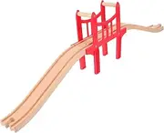 The Train Wooden Track Set Expansion Train Tracks Bridge Support Connectors Educational Toy for Boys Girls