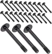 Angoily 100pcs Computer Case Computer Case Fan Screw Metal Cooling Fan Screw Iron Black