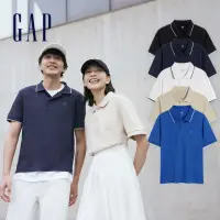 在飛比找momo購物網優惠-【GAP】男女同款 Logo短袖POLO衫-多色可選(671