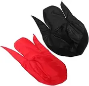 [Yardenfun] 2pcs Quick Dry Helmet Inner Caps for Cycling Breathable Headwraps Lightweight Turban Style Head Protectors for Outdoor Sports Activities