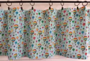 Valance Hot Air Balloons on Light Blue Background Window Treatment 42 W x 14 L