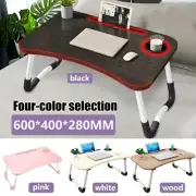Laptop Stand Table Foldable Desk Computer Study Adjustable Portable Cup Slot