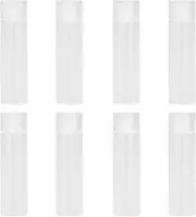 Dynaseal Plastic Squeeze Flip Cap Bottle Refillable Sample Travel Bottles for Shampoo,Cosmetic,Toiletries,Liquid,18ml 0.6oz Pack of 8