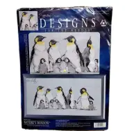 Designs for the Needle Nature's Window Penguins Cross Stitch Kit #5428 new
