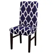 Chair Cover Elastic Dining Chair Protective Covers Stretch Chair Covers Slipcovers for Home Use-Navy Blue