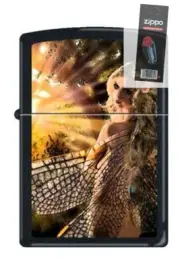 Zippo 5137 faerie RARE & DISCONTINUED Lighter + FLINT PACK