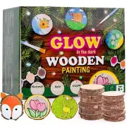 Wooden Painting Craft Supplies Kit for Kids, Arts and Crafts for Boys and Gir...