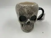 10 strawberry Street Ceramic 20oz Spiderweb Skull Coffee Mug CC02B49039