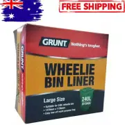 Grunt 240L Large Wheelie Bin Liners - 20 Pack*