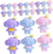 HOMSFOU 36pcs Cute Elephant Mini Erasers for Fun Novelty Pencil Top Erasers Bulk Supply for School Office Erasing Use
