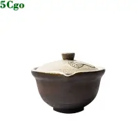 在飛比找蝦皮商城優惠-5Cgo新年吉祥物手工粗陶蓋碗 日式茶具 功夫茶具陶瓷中式手