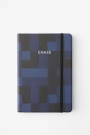 [Typo] Typo - A5 Personalised Premium Buffalo Journal - Pixel geo navy SOLID PIXEL GEO NAVY