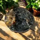 Natural Agate Side Table Top Console Bar Unique Handmade Arts Hallway Decors
