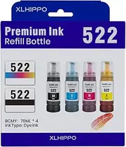 522 Ink Bottles ET 2800 ET-4800 ET-2803 ET 2400 Replacement for Epson 522 Ink Refill Bottles for Ecotank 2800 4800 ET-2720 ET-2840 ET2400 ET2800 ET4800 ET-4700 ET-4810 2400 Printer (Not Subli Ink)