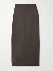 [HELMUT LANG] HELMUT LANG - Wool Maxi Skirt - Light brown - US6 US 6 Brown