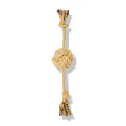 All Day Rope Ball Double Tug Dog Toy Pink Yellow