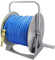 Stainless Steel Garden Hoses Reel, Garden Pipe Storage Cart Exclude Winding Tool Portable Hose Watering Gun Artifact Storage Rack Hose,Onecolor-30m