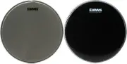 Evans Hybrid Coated Snare Batter - 14 inch + Evans TT12RBG Value Bundle