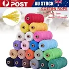 2mm 100M Cotton Twisted Cord Craft Macrame Artisan Rope Craft String DIY Rustic