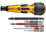 VESSEL Electric Ball Grip Driver Plus 3-level 6 Bit Included 220USB-P1 (gold)