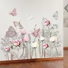 Flowers and Butterflies Wall Sticker Wall Decor for Playroom