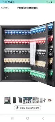 Barska 200 Position Combination Key Lock Box – Wall Mount Steel Key Cabinet