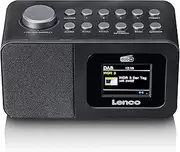 Lenco CR-625BK Radio Alarm Clock with DAB+/FM, 2.4 Inch Colour Display Dimmable, Double Alarm, Sleep Timer, Snooze Function, 30 Station Memory, AUX-in, Black