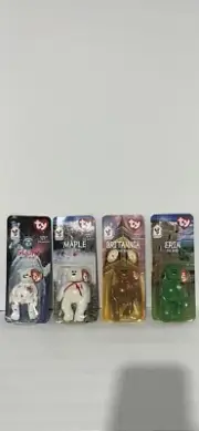 mcdonald's ty maple the bear beanie baby maple,glory,erin,& britannia