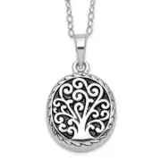 925 Sterling Silver Tree of Life Ash Holder Necklace