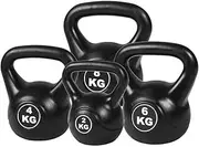 4pcs Exercise Kettle Bell Weight Set 20kg Home Gym for Strength Training, Boost Endurance, Workout Training, Agility and Balance
