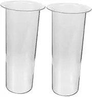 FUNNETOYU 2pcs Juice Jar Ice Bucket Fruit Juice Bottle Ice Cylinder Ice Cube Tray Drink Dispenser Replacement Insert Cylinders Beverages Ice Cylinder for Drink Dispenser Acrylic Transparent