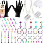 Belly Tongue Piercing Jewelry Needles Kit Body Piercing Tool Kit Eyebrow Nipple