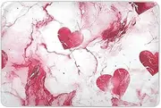 Heart Marble Valentine's Day Extra Large Resuable Toddler Mattress Pads Waterproof Washable Potty Training Sheets Cover Cute Cool Bed Liners for Children Adults Pets, 52" L x 34" W Manta
