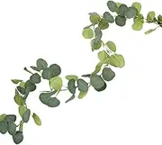 Talking Tables ArtificiaLeaf String Fairy Lights Fake Eucalyptus Vine Green Leaves, Battery Operated, Green, 1.8m Length