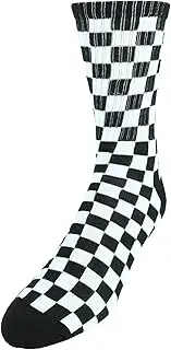 [Mad Toro] Men's Cotton Blend Race Flag Checkered Socks