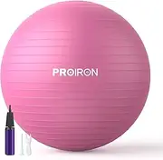 PROIRON Exercise Ball Anti-Burst Yoga Ball Chair with Quick Pump Slip Resistant Gym Ball Supports 500KG Balance Ball for Pilates Yoga Birthing Pregnancy Stability Gym Workout Training and Physical Therapy(55-75cm)