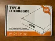 Type-C External Case SSD Enclosure Plug & Play USB 3.1 Driver Free