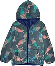 [Caihoyu] Sherpa Fleece Girls Girls Zip Up Hoodie Toddler Boy Coat