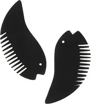 Healeved 2 Pcs Fish Shaped Bianstone Massage Combs Ergonomic Scraping Tools for Body Massage Lightweight and Portable Relief Boards for Fatigue and Swelling Relief
