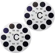 Parliky 2 Pcs Adhesive Thermometer Stickers for Instant Temperature Readings Aquariums Digital Temperature Stickers with Celsius Scale
